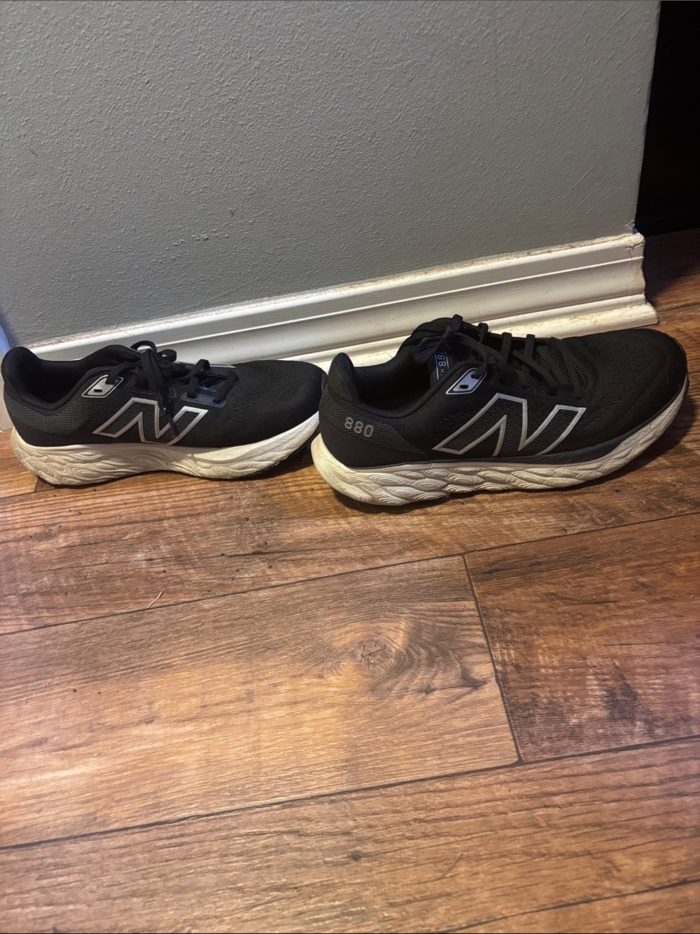New Balance Black and White Athletic Running Shoes